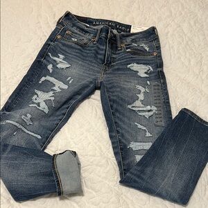 American Eagle Distressed Blue Jeans